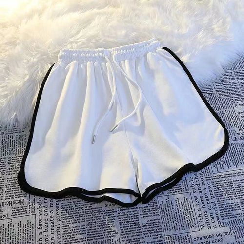 Striped Sports Shorts Women Korean Fashion Casual Mini Shorts Summer