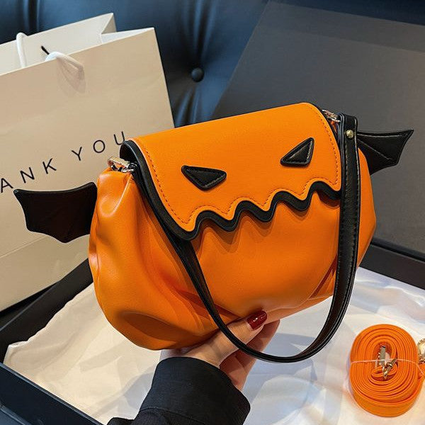 Funny Crossbody Bag Halloween Pumpkin Cartoon Shoulder Bags With Small