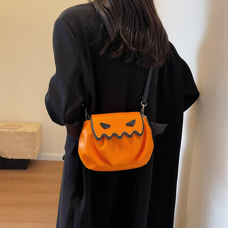 Funny Crossbody Bag Halloween Pumpkin Cartoon Shoulder Bags With Small