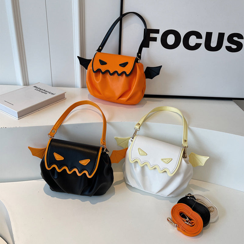 Funny Crossbody Bag Halloween Pumpkin Cartoon Shoulder Bags With Small