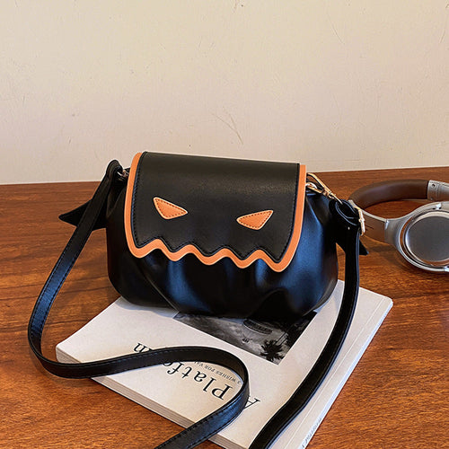 Funny Crossbody Bag Halloween Pumpkin Cartoon Shoulder Bags With Small