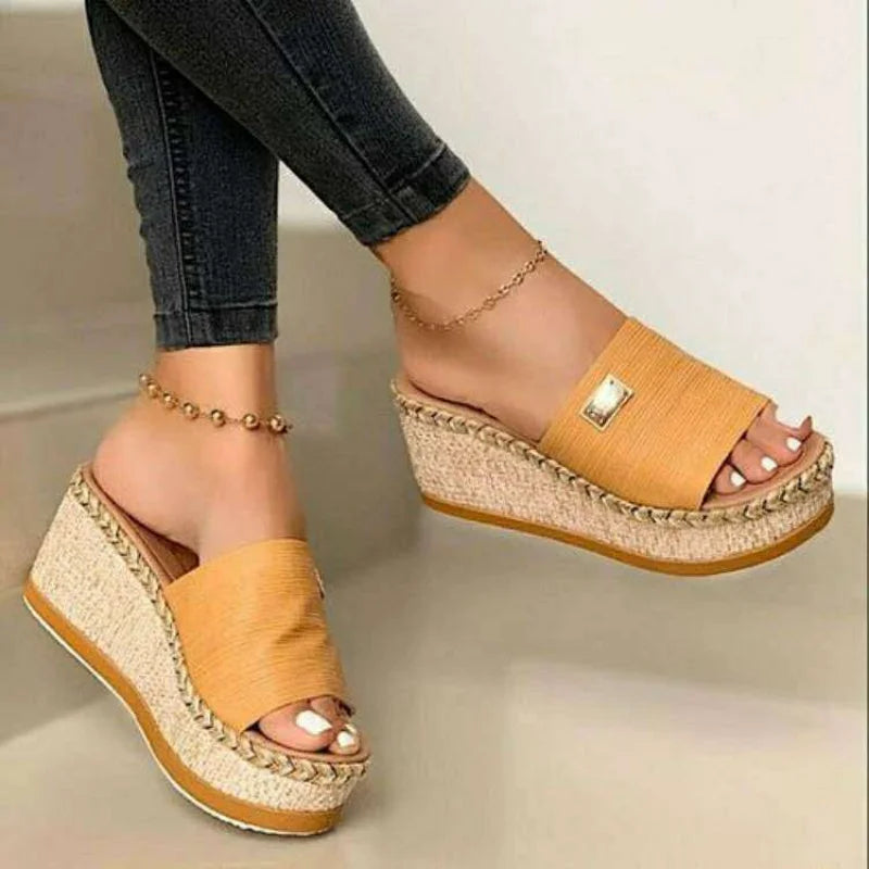 Summer Wedges Slippers Platform High Heels Women Slipper Ladies
