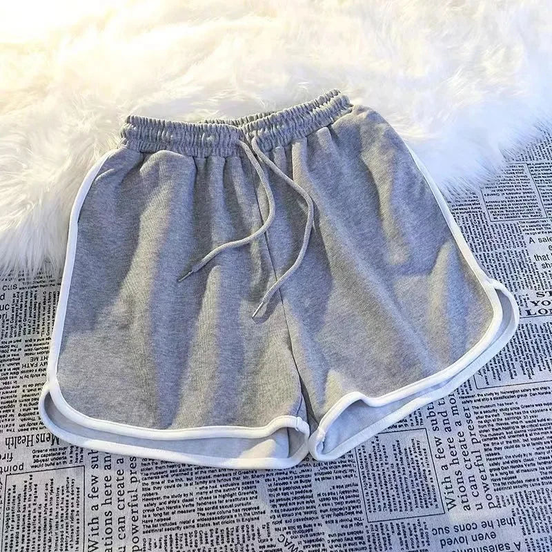 Striped Sports Shorts Women Korean Fashion Casual Mini Shorts Summer