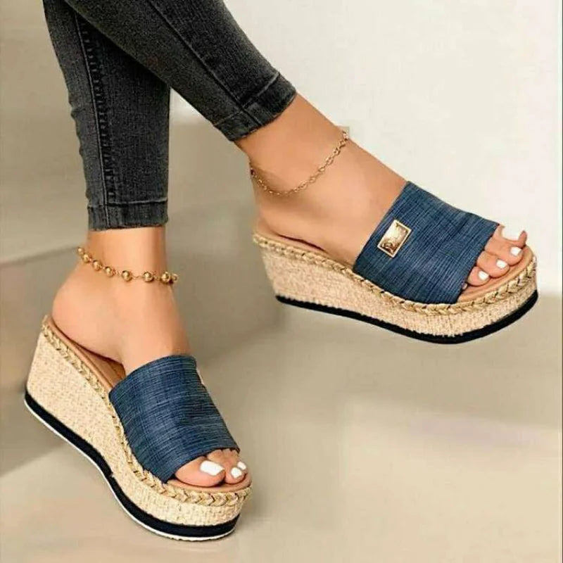 Summer Wedges Slippers Platform High Heels Women Slipper Ladies