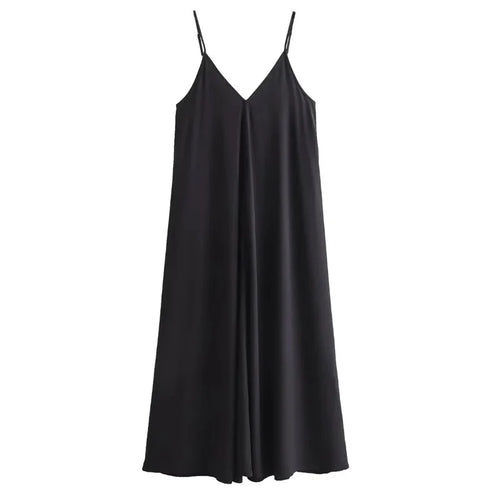 TRAF Slip Dress Women 2024 Summer Women's Loose Dresses Sleeveless