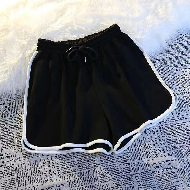 Striped Sports Shorts Women Korean Fashion Casual Mini Shorts Summer