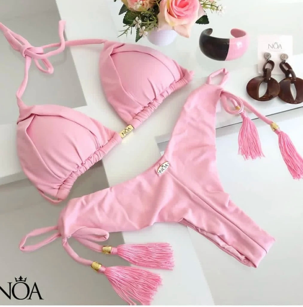 2023 New Sexy Triangle Bathing Suit for Women Brazilian Bikinis Halter