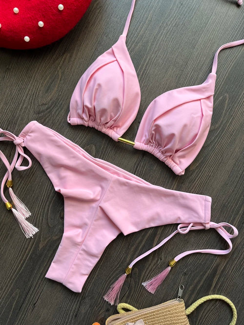 2023 New Sexy Triangle Bathing Suit for Women Brazilian Bikinis Halter