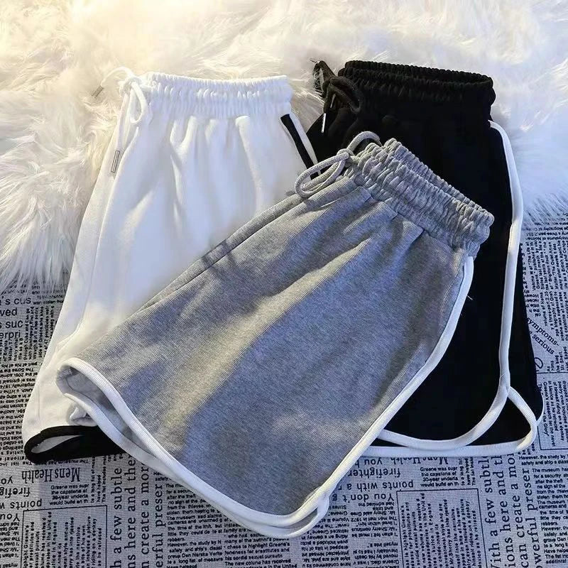 Striped Sports Shorts Women Korean Fashion Casual Mini Shorts Summer