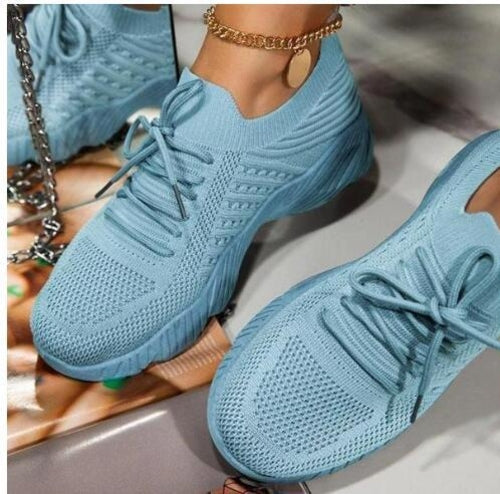 Women Sneakers Breathable Casual Women Sports Shoes Lace Up Ladies