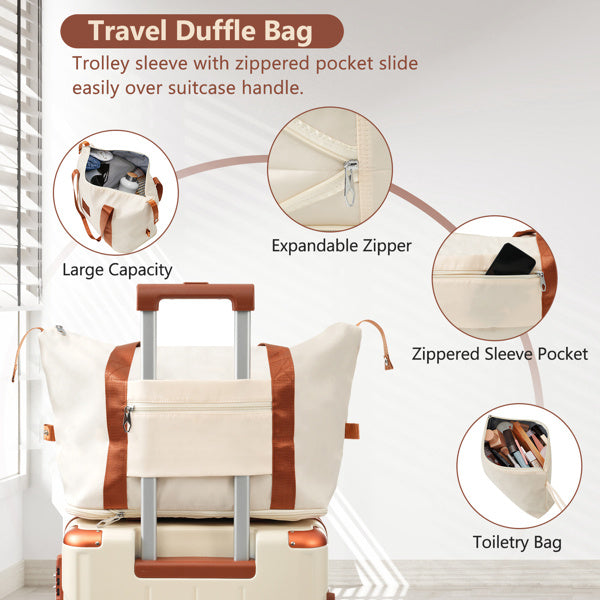 3-Piece Hardside Suitcase Set With Wheels