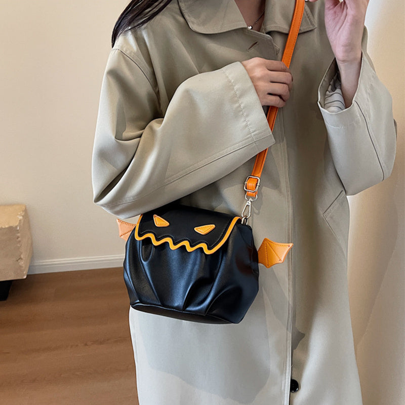 Funny Crossbody Bag Halloween Pumpkin Cartoon Shoulder Bags With Small