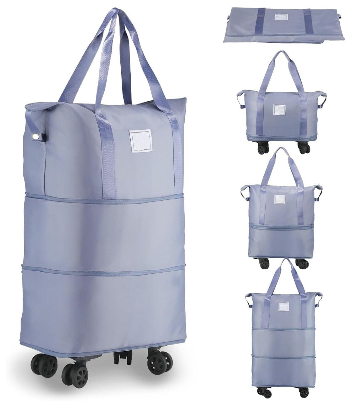 Travel Duffle Bag with Wheels (Blue)